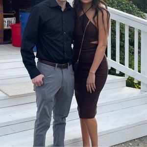 Beautiful brown dress. Size 2. Brand Princess Polly. Worn once for a wedding.